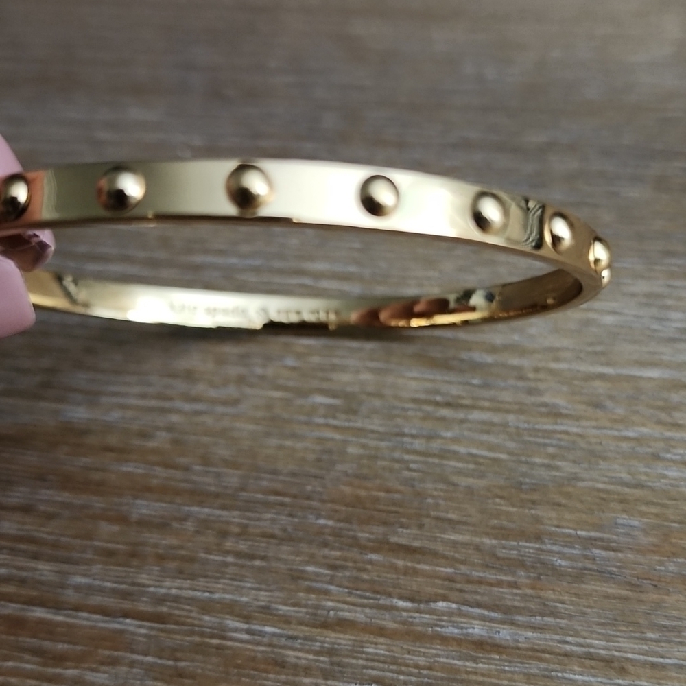Kate Spade New York Rose Gold Studded Ball Bangle Bracelet - Picture 5 of 7